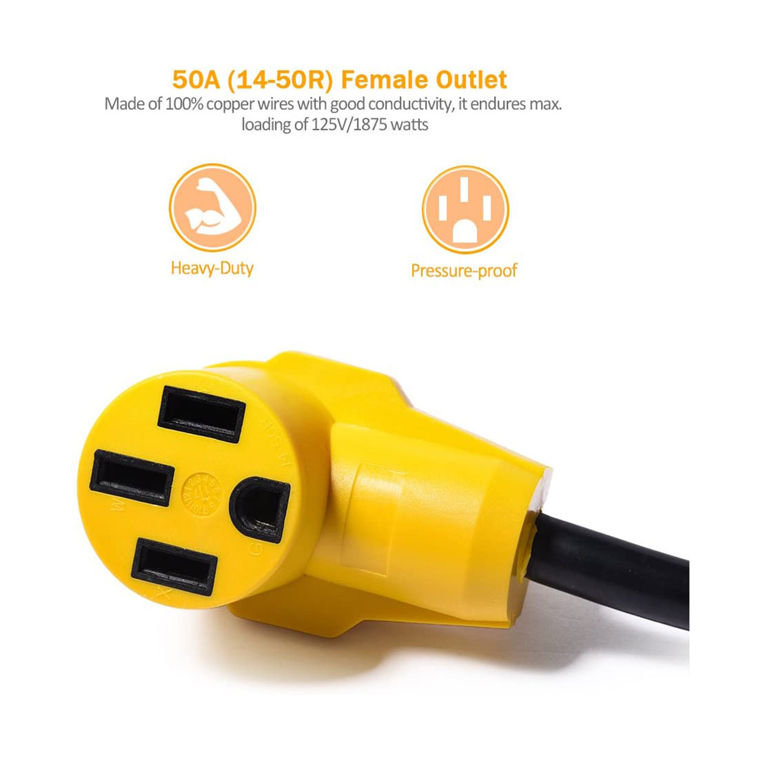 SnowyFox RV 15Amp to 50Amp Adapter - 15Male — изображение 5