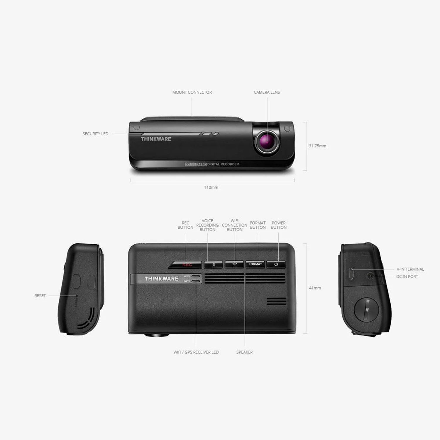 Thinkware F770 Dash Cam Dual Channel Wifi GPS 16GB — изображение 3