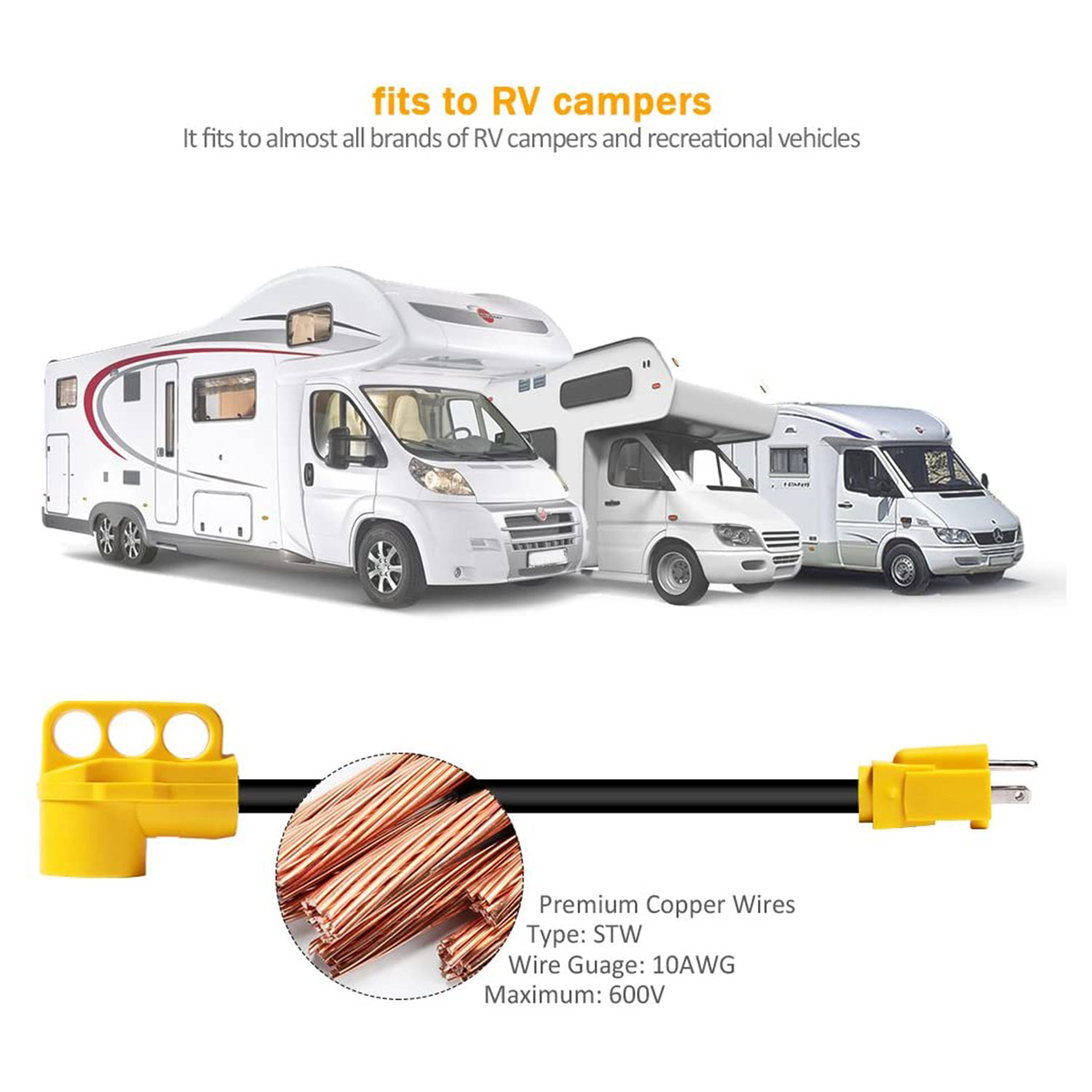 SnowyFox RV 15Amp to 50Amp Adapter - 15Male — изображение 4